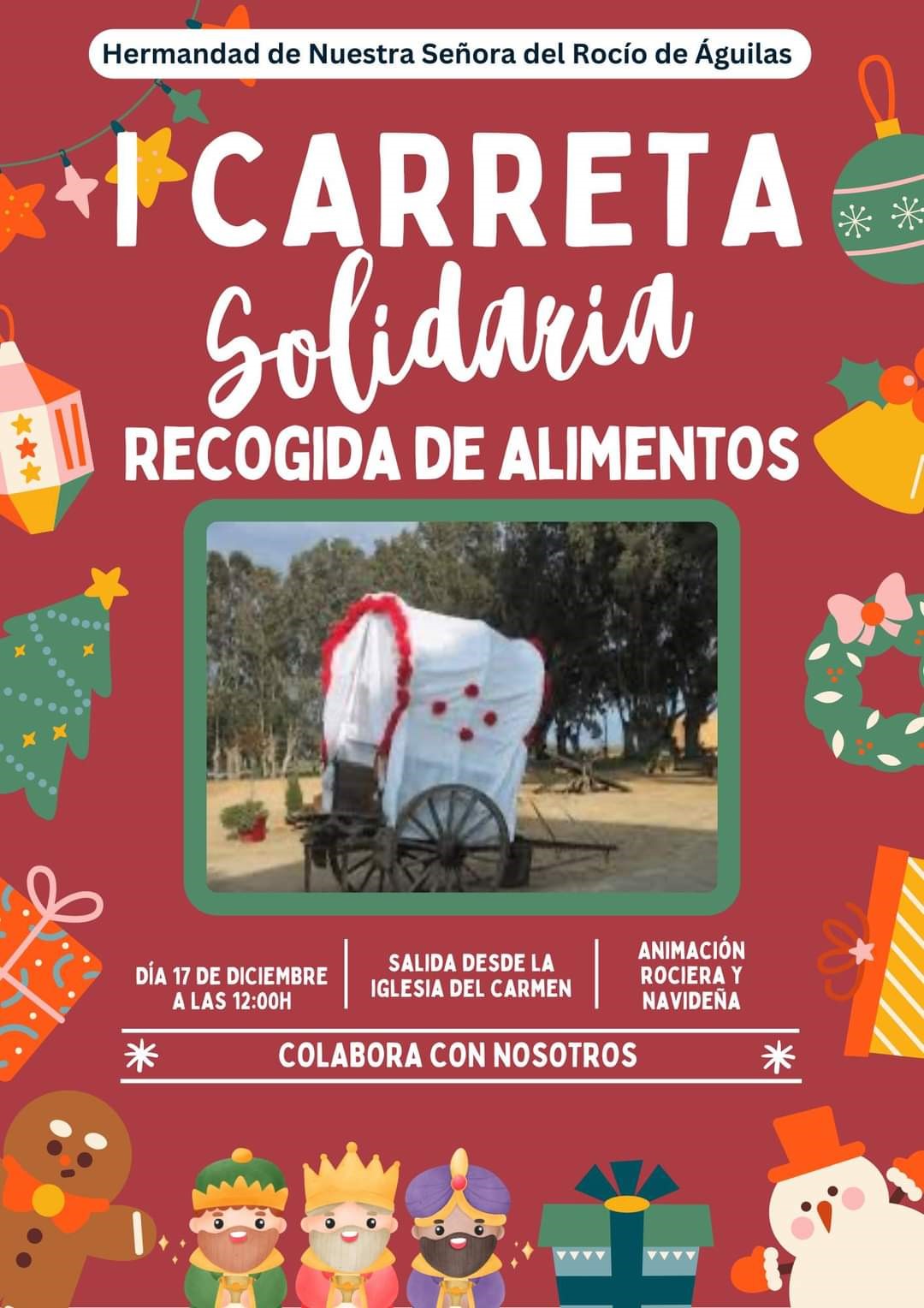 El próximo domingo tendrá lugar la I Carreta Solidaria de la Hermandad Rociera de Águilas