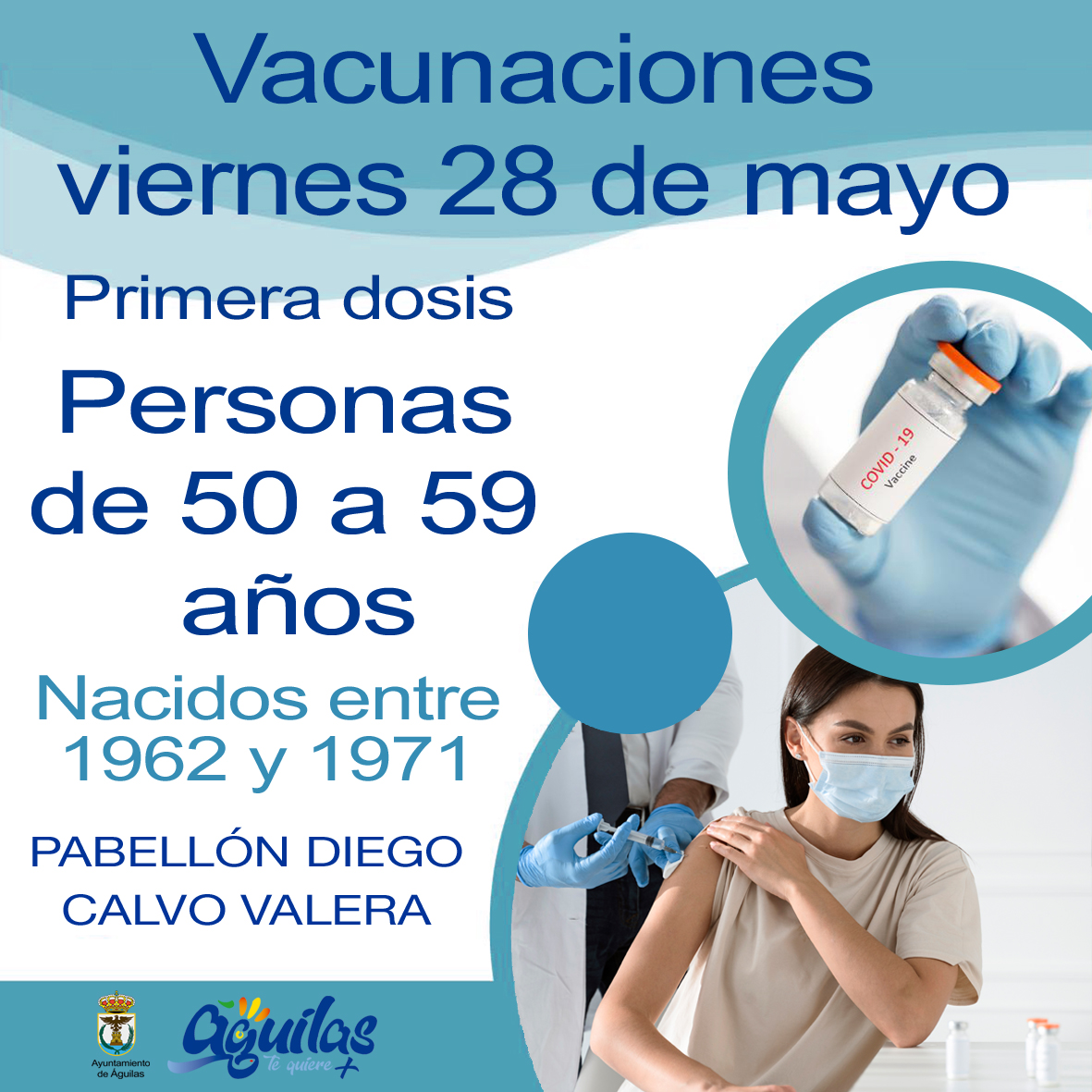 El próximo viernes se completará la primera dosis de vacunación de las personas de entre 50 y 59 años
