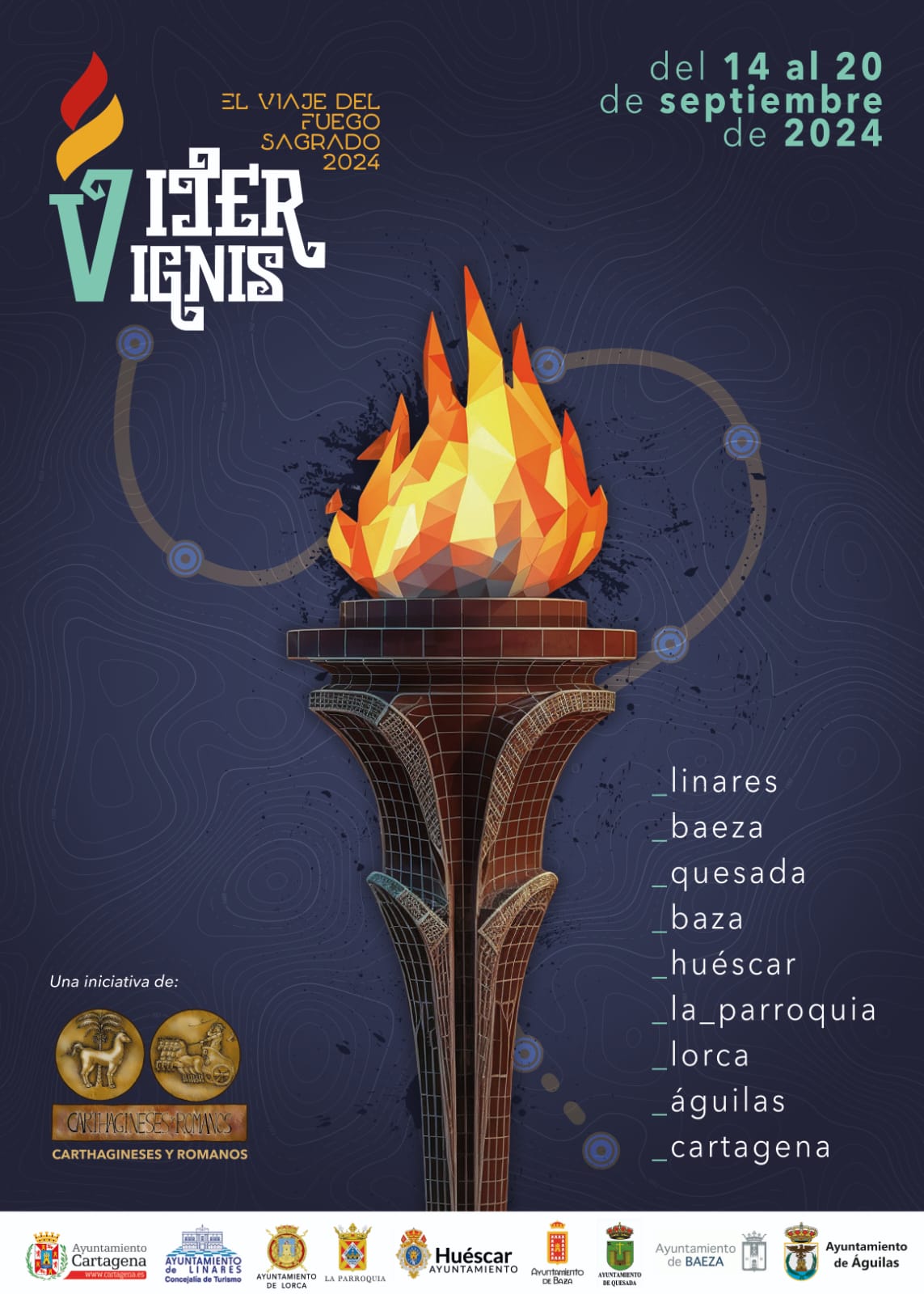 Mañana a las 19 horas llegará a Águilas el fuego sagrado de las fiestas de Cartagineses y Romanos 