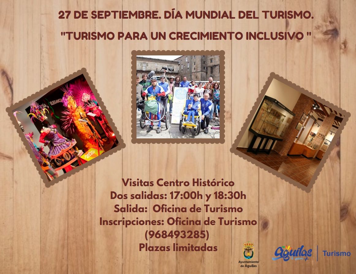 Águilas se suma al Día Mundial del Turismo con el lema “Turismo para un crecimiento inclusivo”