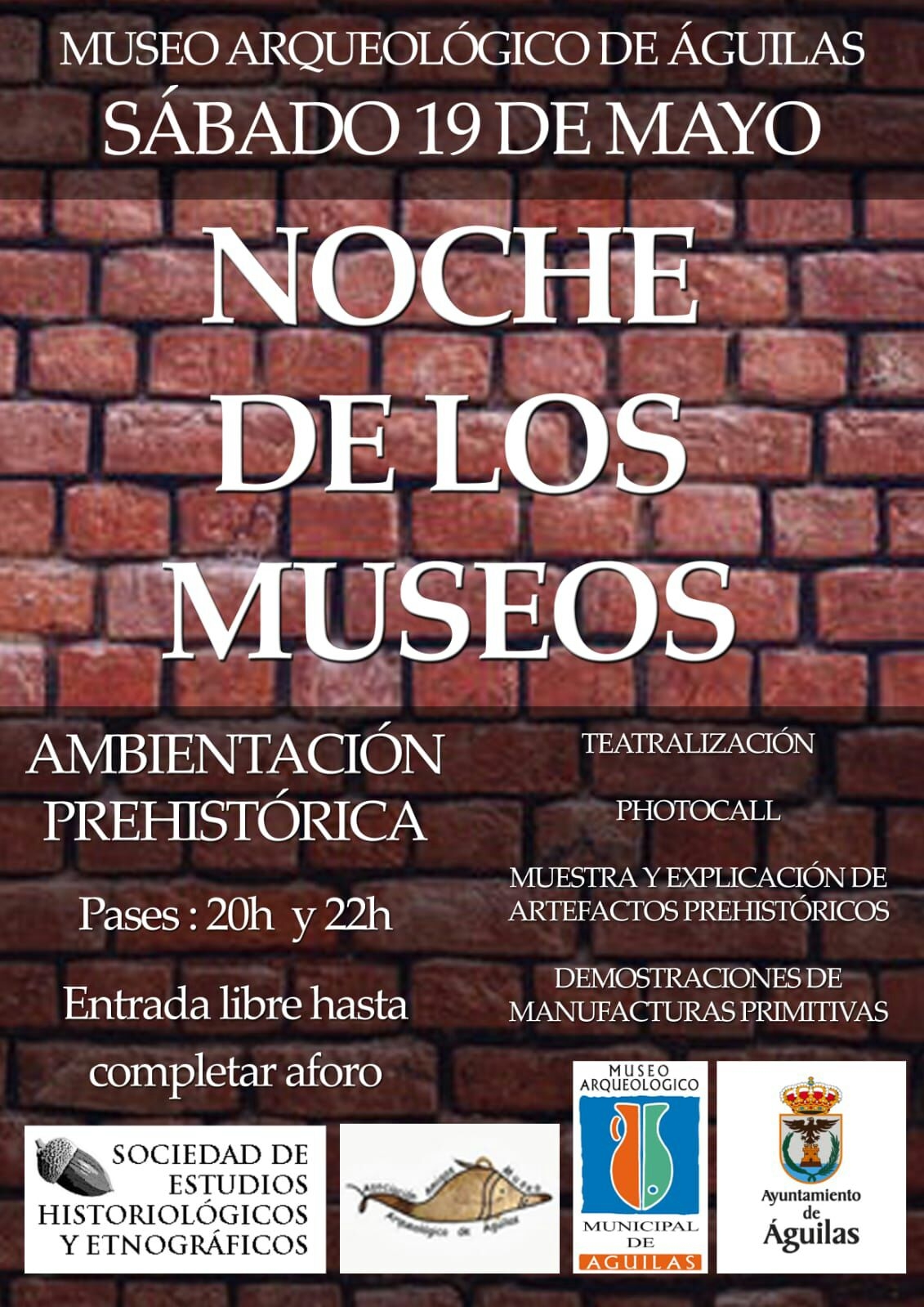 El Museo Arqueológico de Águilas se prepara para celebrar la noche de los museos con una ambientación prehistórica
