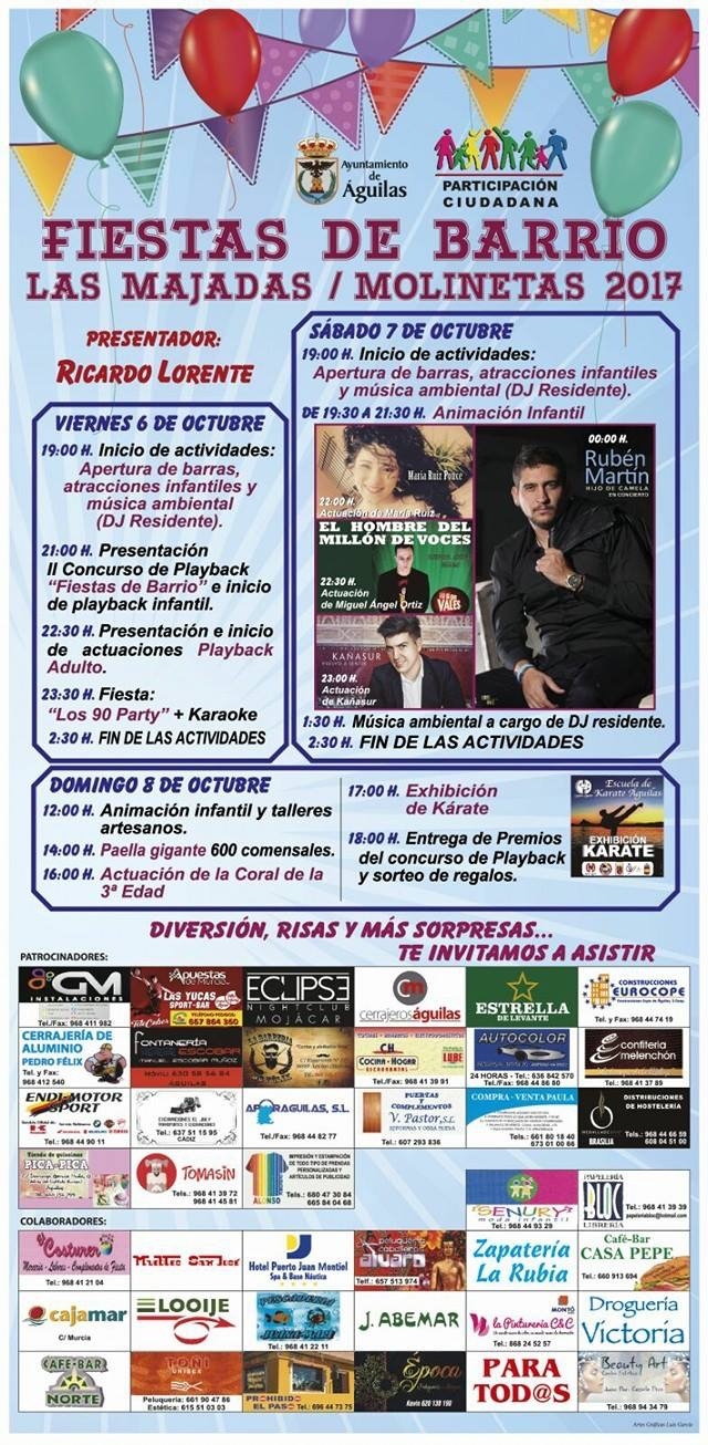 Todo listo para las fiestas vecinales de Las Majadas y Molinetas 