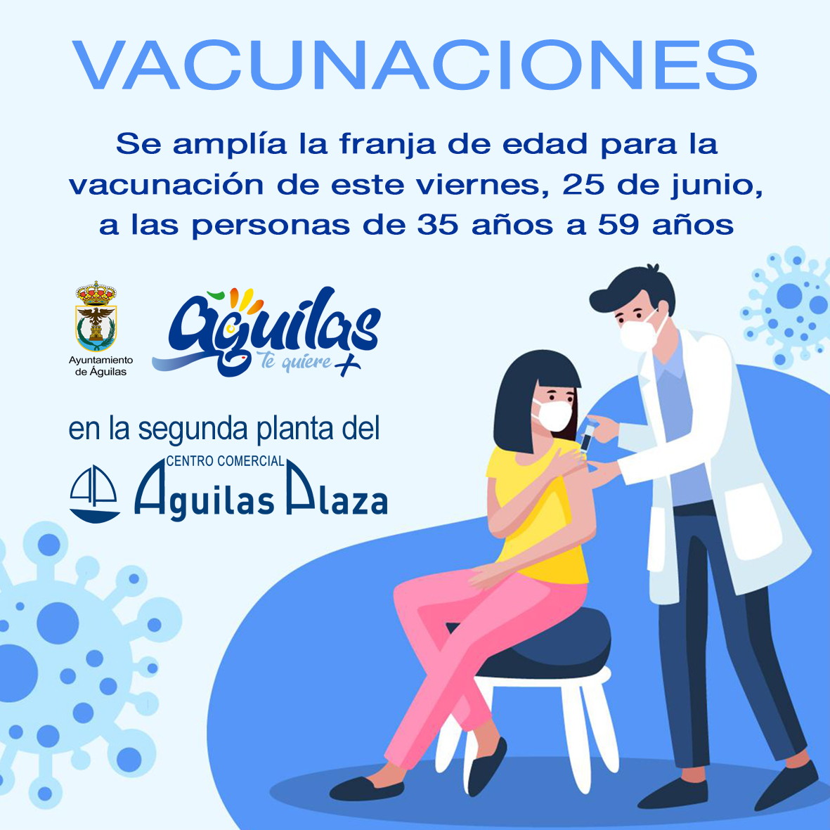 Salud Pública amplía la franja de edad de vacunación desde los 35 años