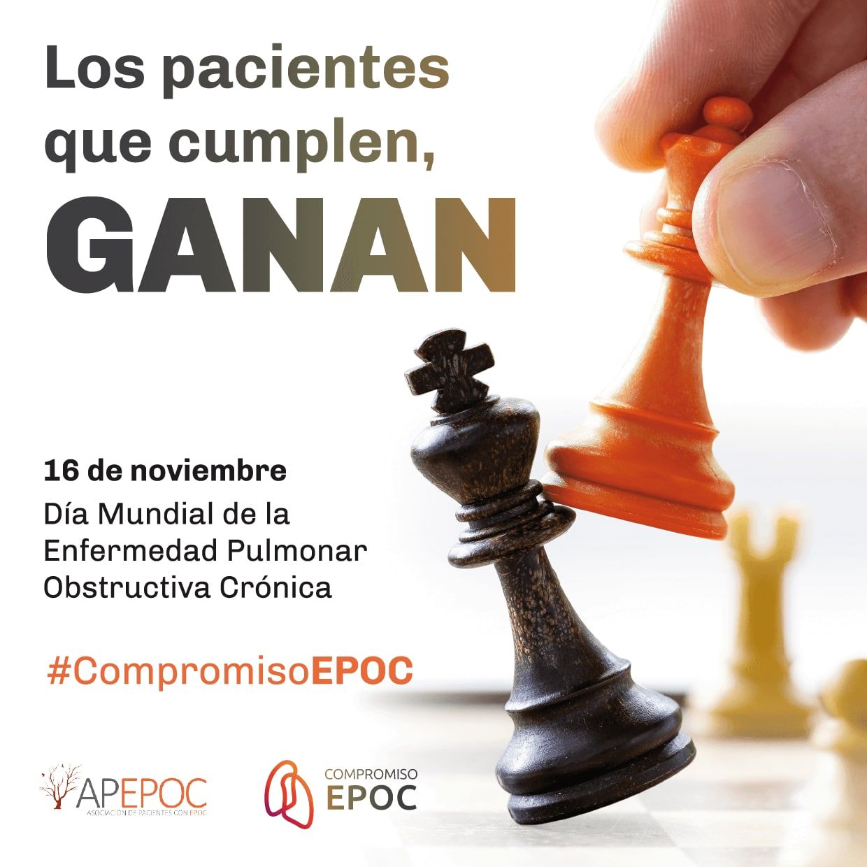 Águilas se ilumina de naranja con motivo del Día Mundial de la EPOC