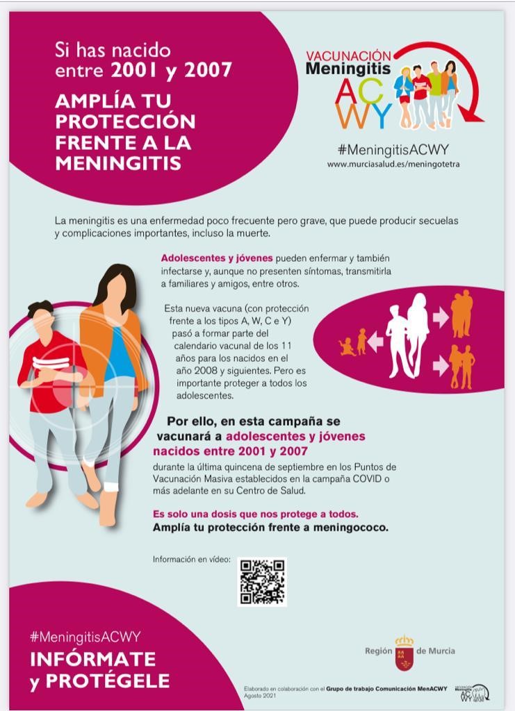 El próximo viernes se vacunará también contra la Meningitis en el Punto de Vacunación Masiva