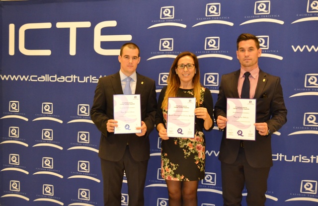 Águilas recoge en Fitur tres distintivos de Calidad Turística