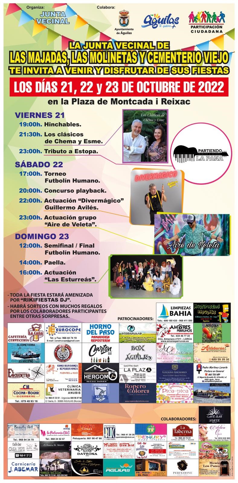 Las Juntas Municipales de Las Majadas, Molinetas y Cementerio Viejo preparan sus fiestas de barrio