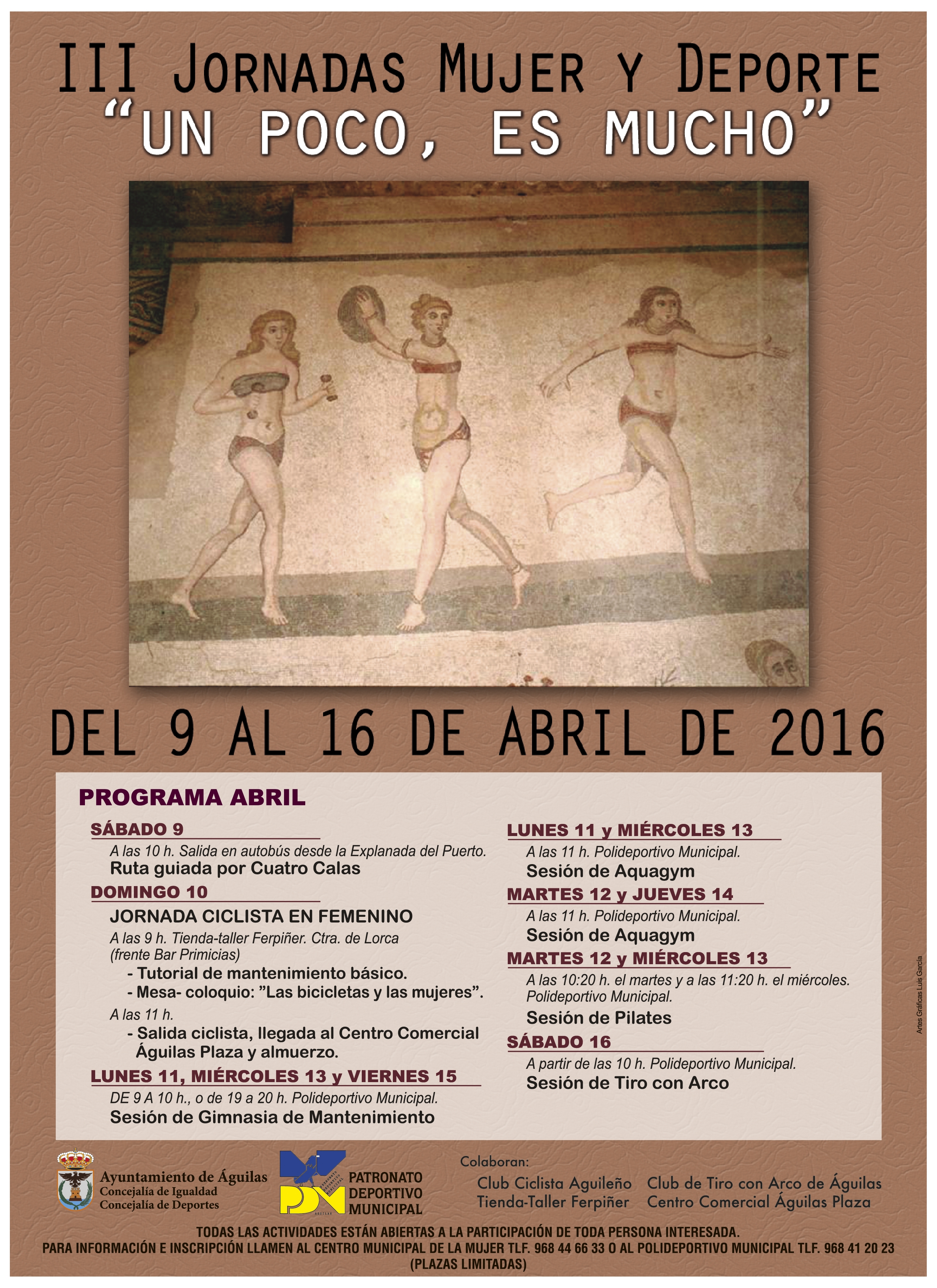 El sábado comienzan las terceras jornadas Mujer y Deporte