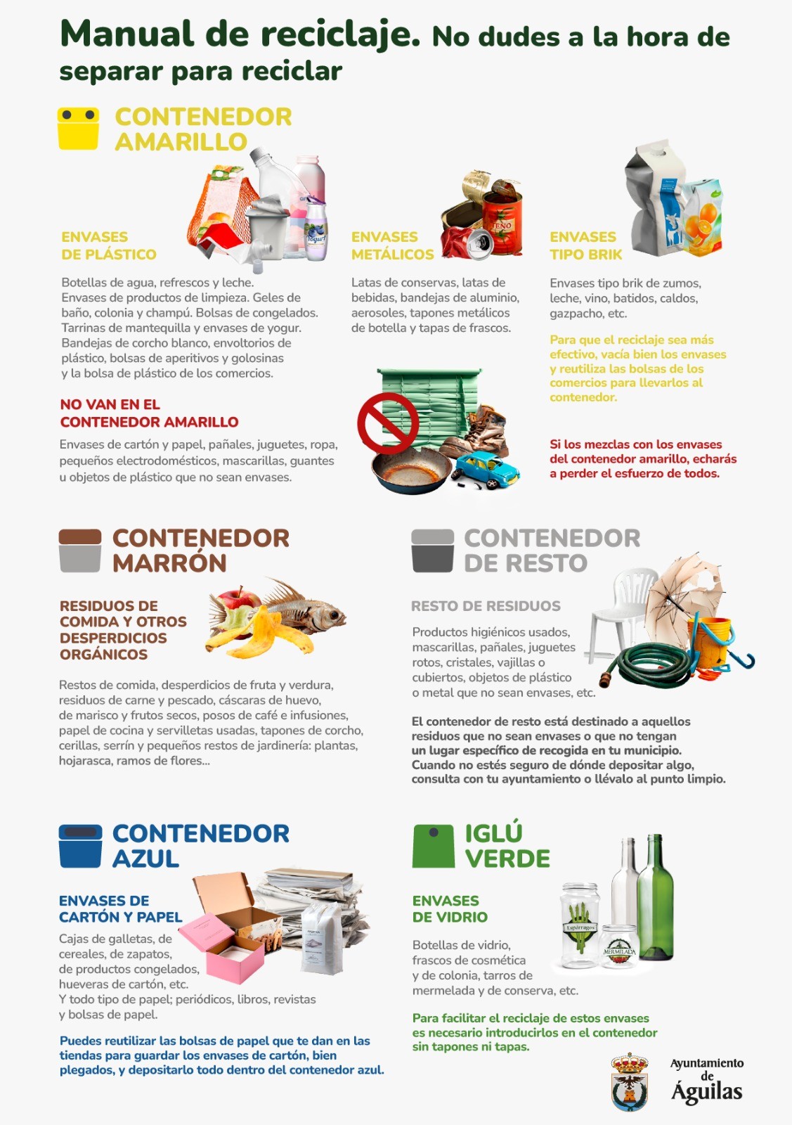 La separación de envases en el contenedor amarillo se incrementa más de un 6% y la de papel cartón en el azul un 5%