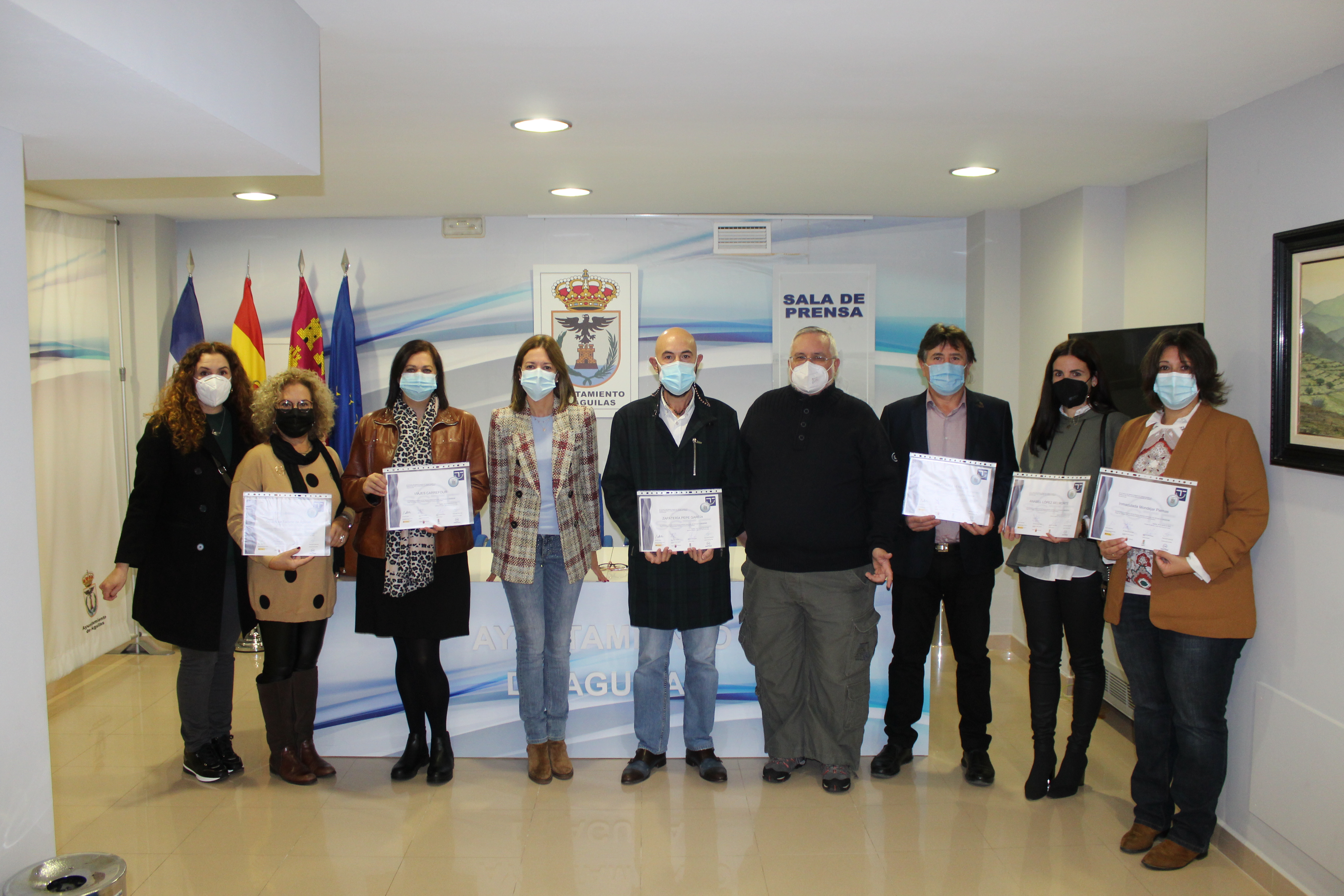 Ocho establecimientos y servicios de Águilas concluyen con éxito la formación en Buenas Prácticas Avanzadas SICTED COVID-19