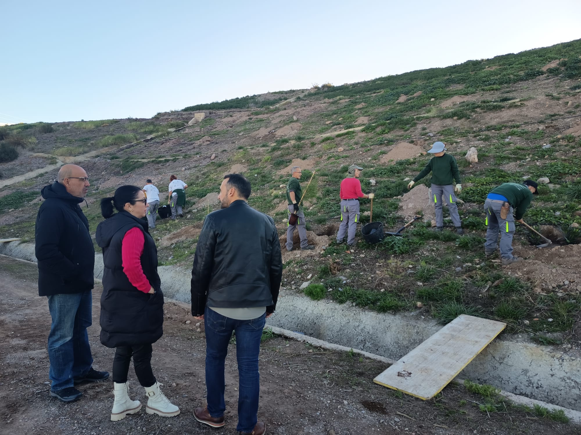 Continúan los trabajos de reforestación en la antigua escombrera municipal 