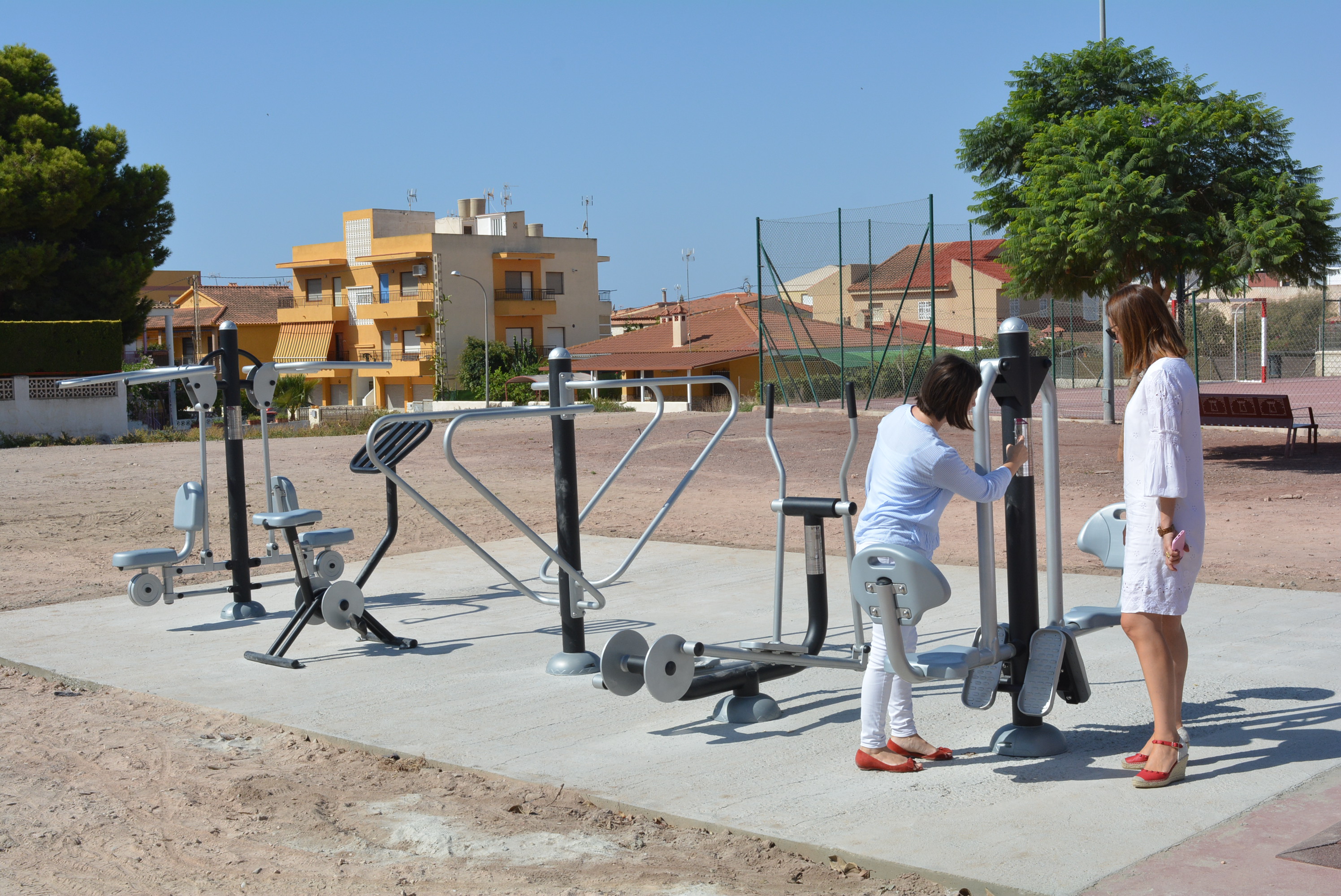 El parque de Calabardina inaugura un área biosaludable