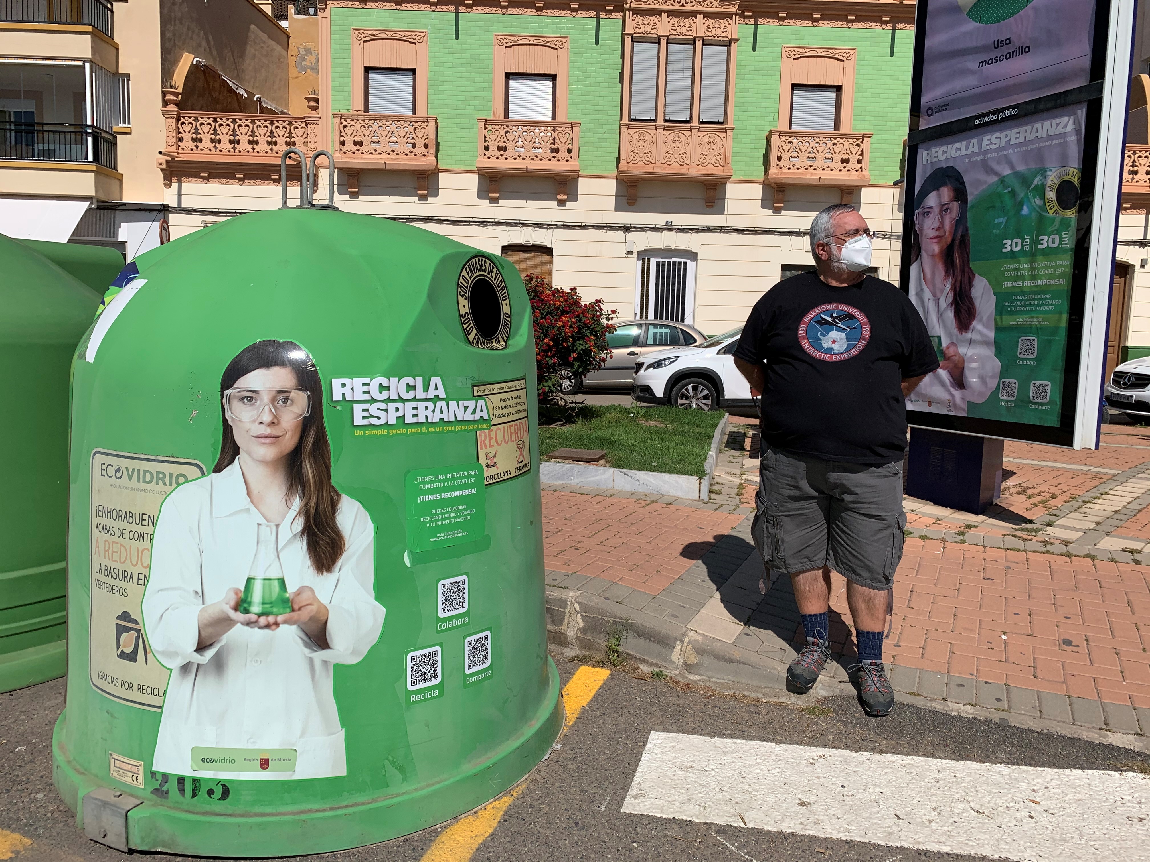 Águilas participa en la campaña “Recicla Esperanza” de Ecovidrio en pro de la lucha contra el cambio climático y la COVID 19