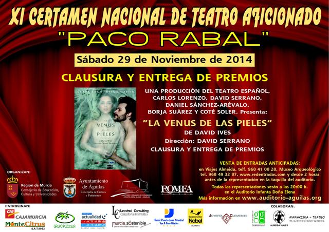 El Certamen Nacional de Teatro Aficionado ‘Paco Rabal’ echa el telón
