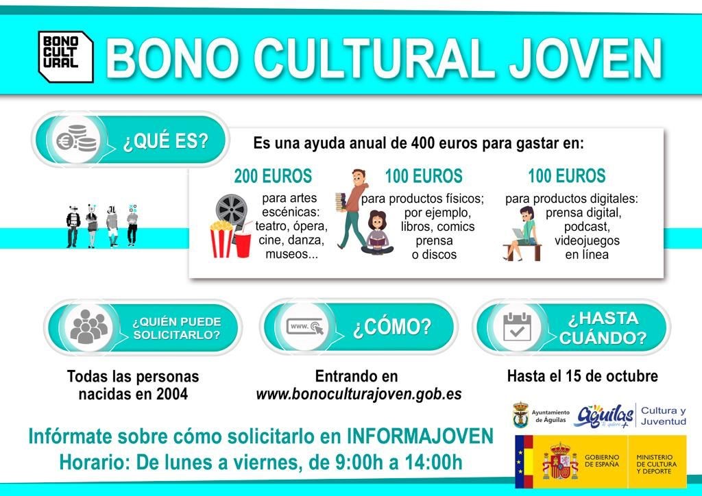 Los jóvenes nacidos en 2004 ya pueden solicitar el Bono Cultural Joven con una dotación económica de 400 euros