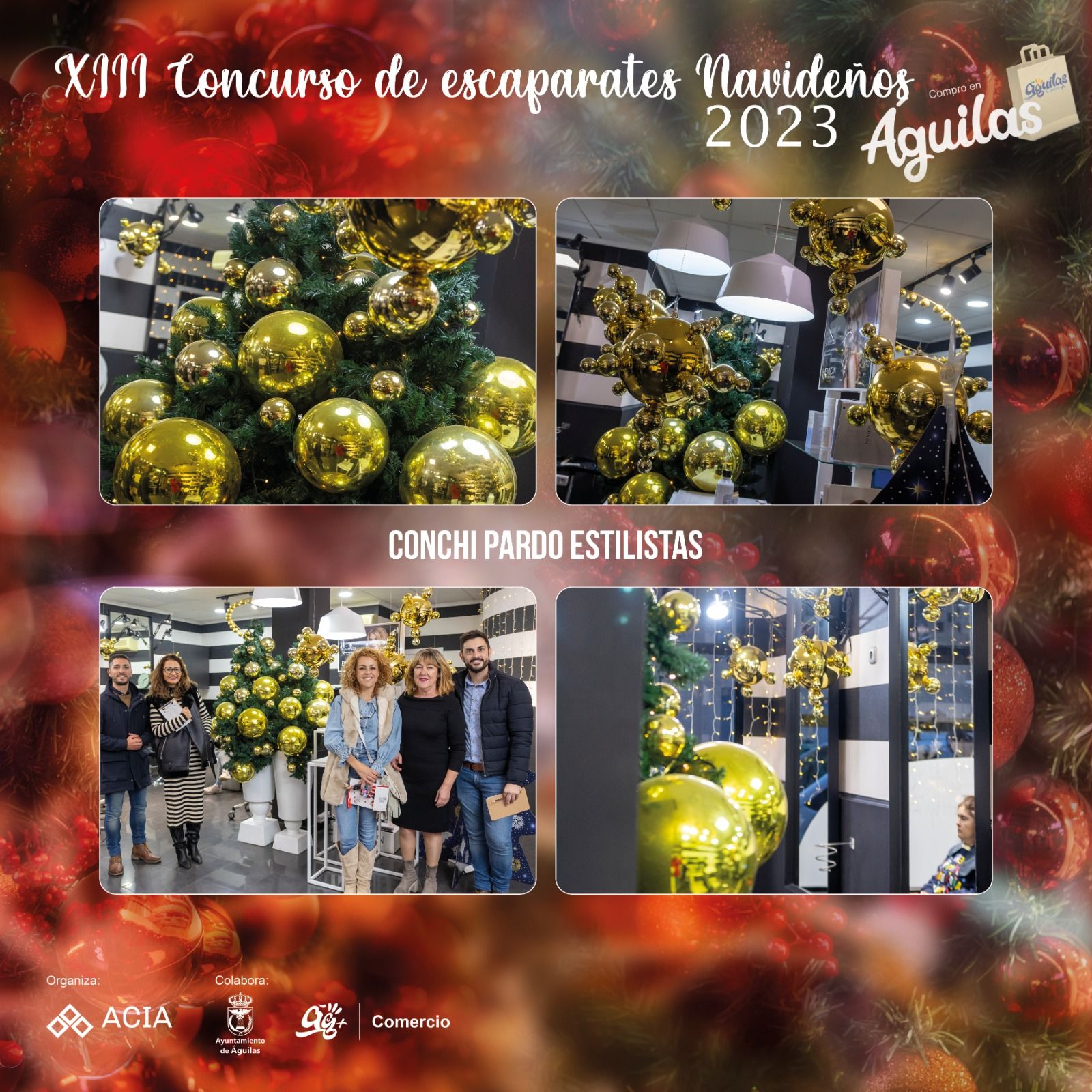 Conchi PArdo gana el Concurso de Escaparates y espacios comerciales navideños de ACIA