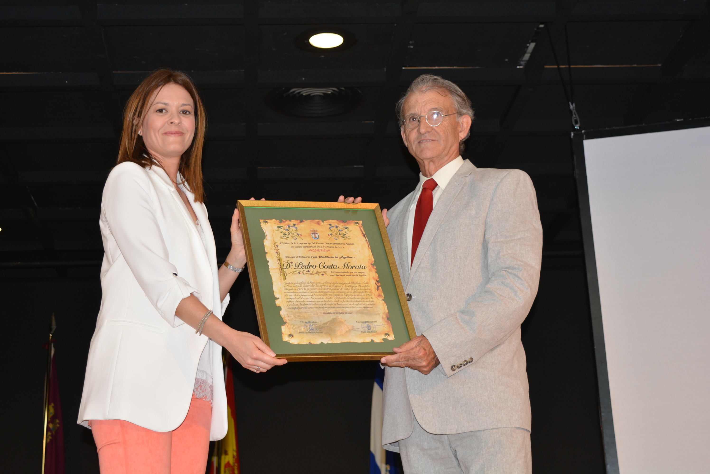 Pedro Costa se convierte en Hijo Predilecto de Águilas