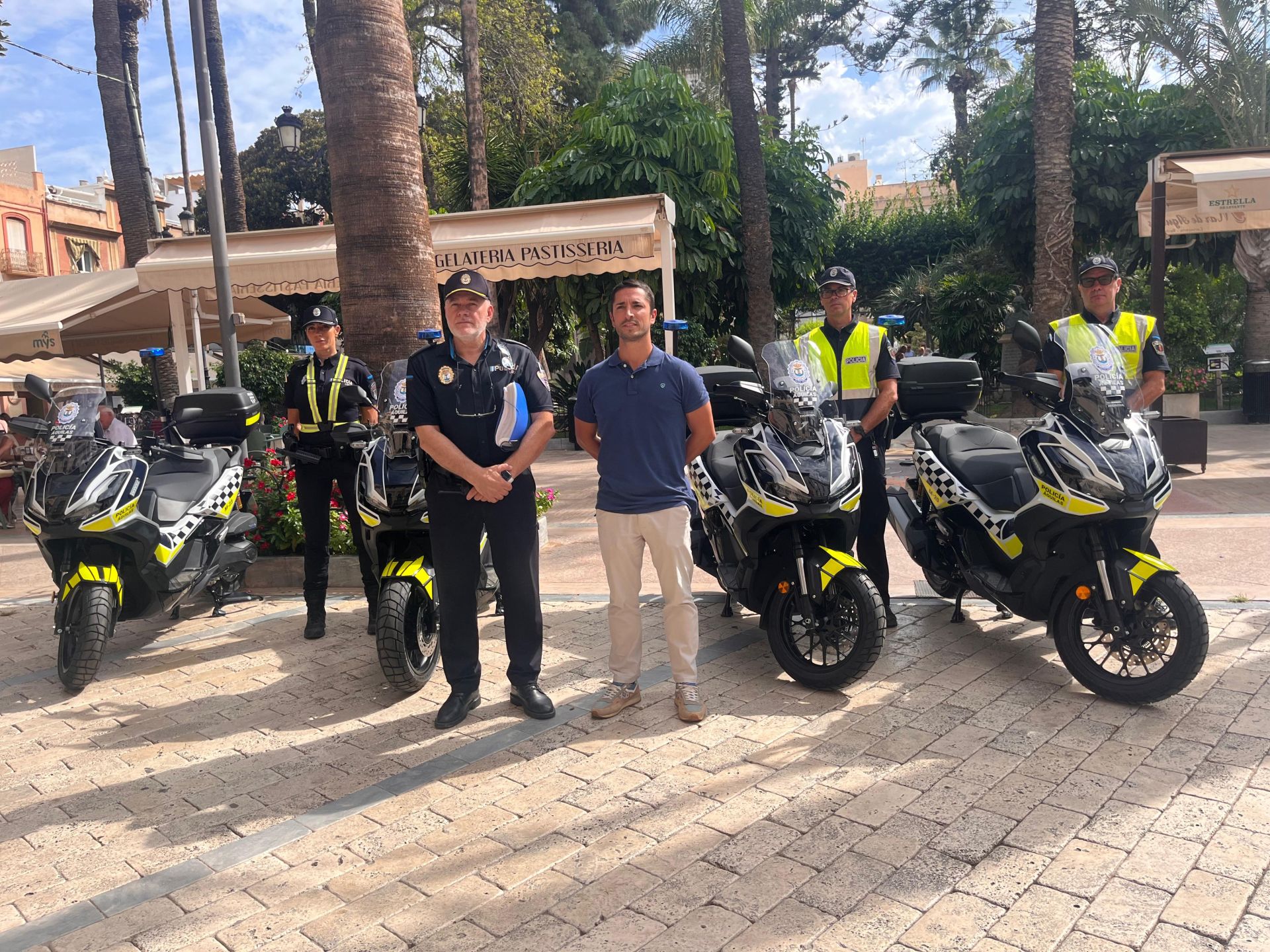 El Ayuntamiento amplía el Parque Móvil de Policía Local de Águilas con la incorporación de 4 nuevas motocicletas