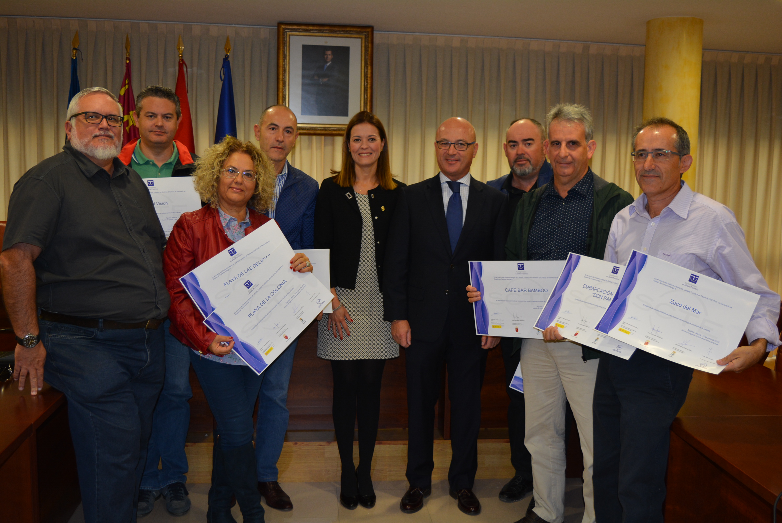 Diez empresas y dos playas de la localidad logran el distintivo Compromiso de Calidad Turística