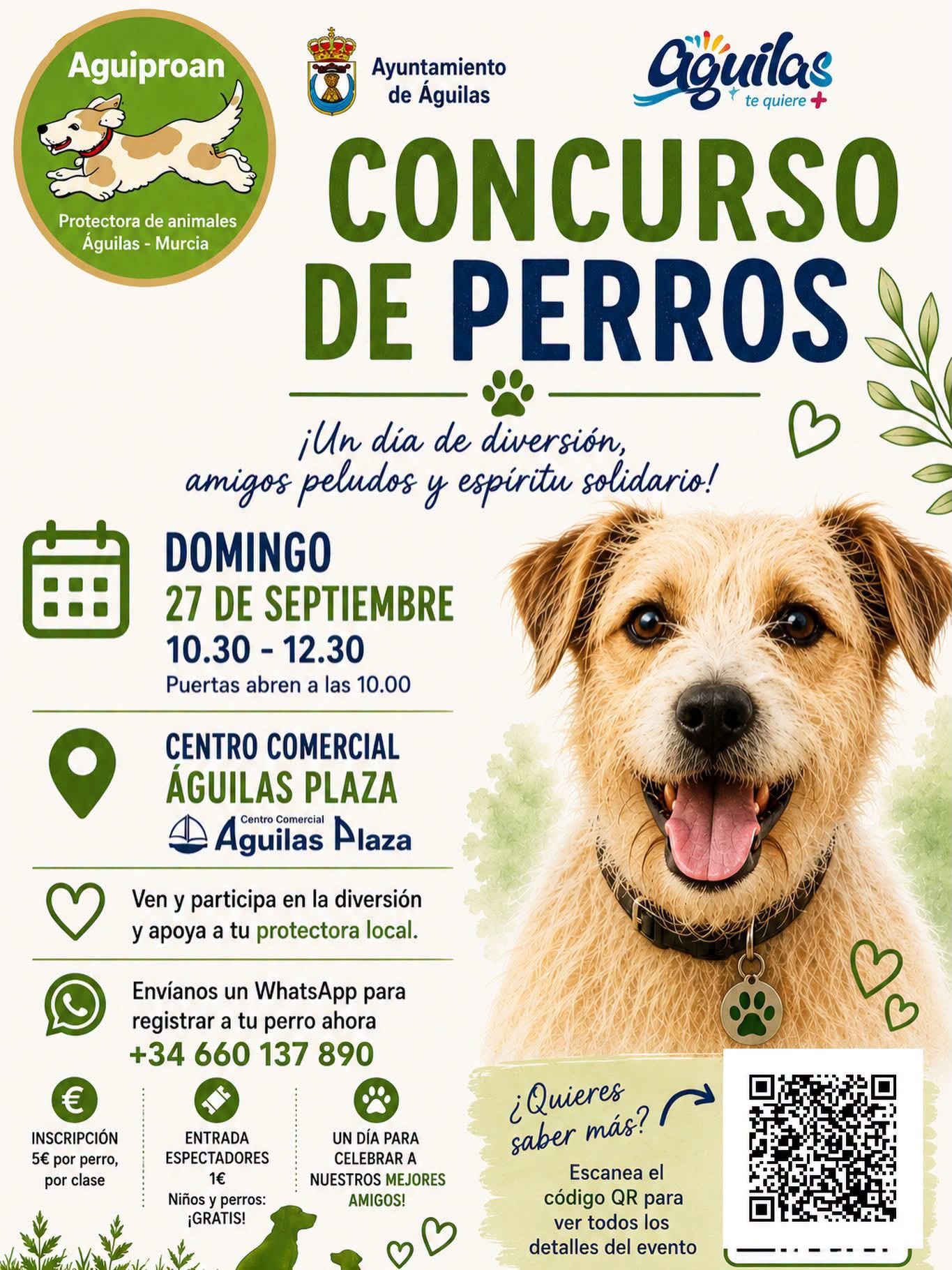 Centro Comercial Aguilas Plaza acoge una nueva edición del Concurso Canino de Aguiproan