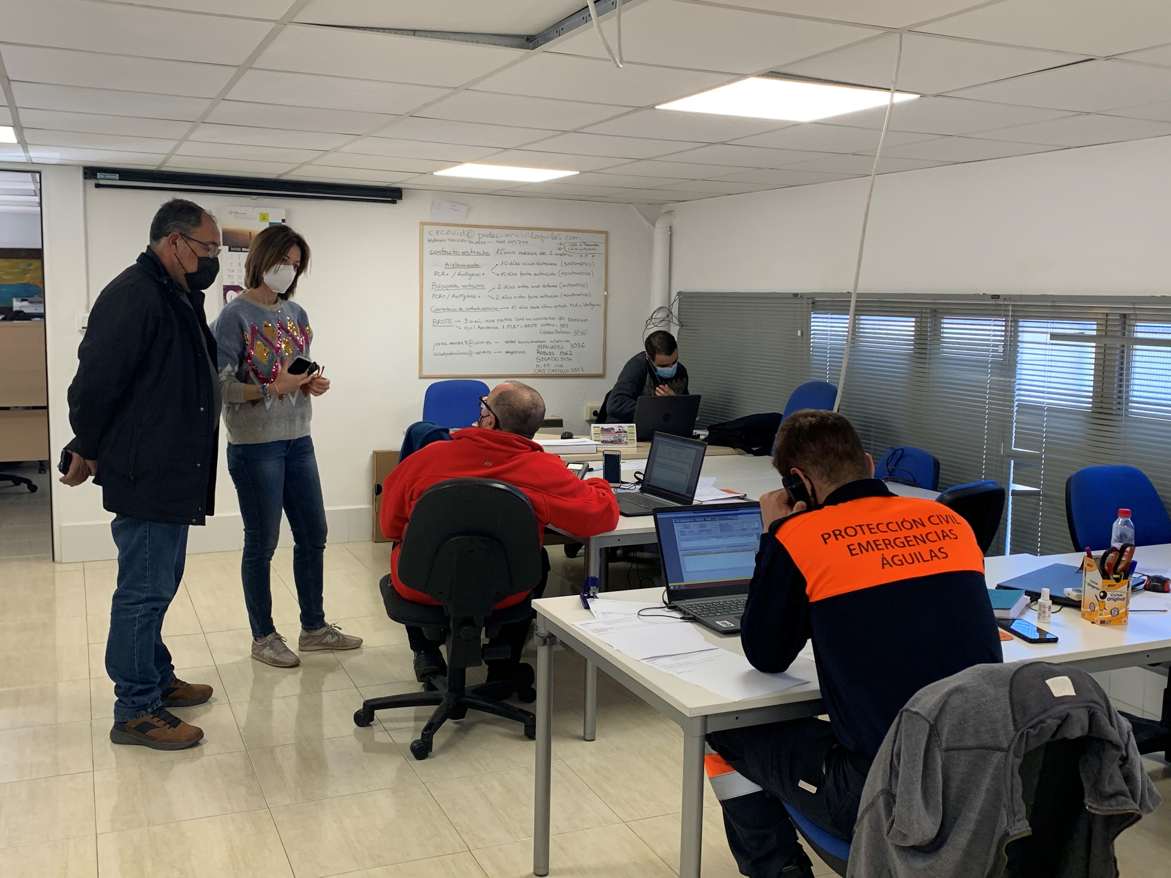 Mari Carmen Moreno reitera la necesidad de volver a abrir el CECOVID y el Punto de PCR en Águilas