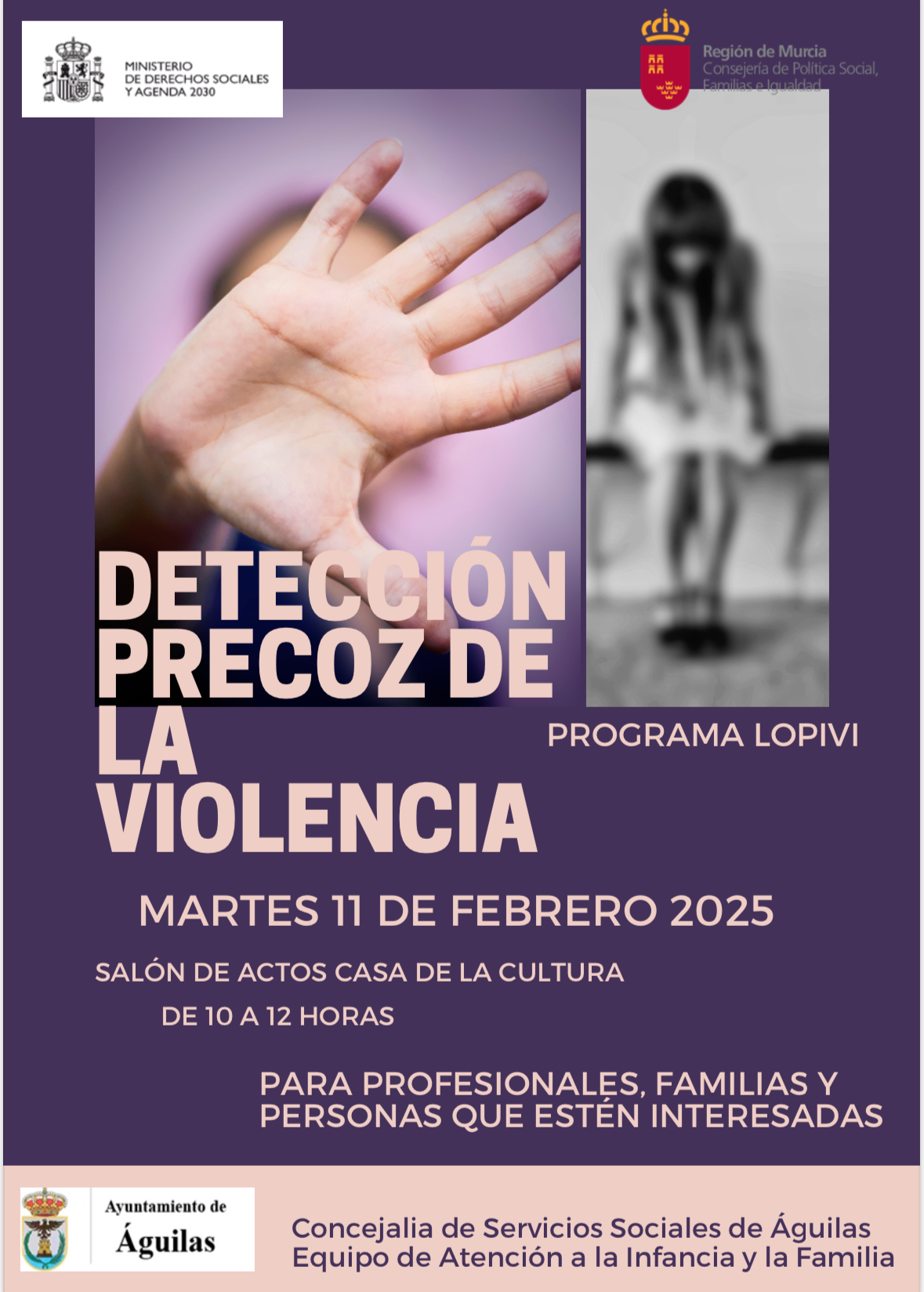 Servicios Sociales pone en marcha un proyecto de Protección a la Infancia y Adolescencia frente a la Violencia 