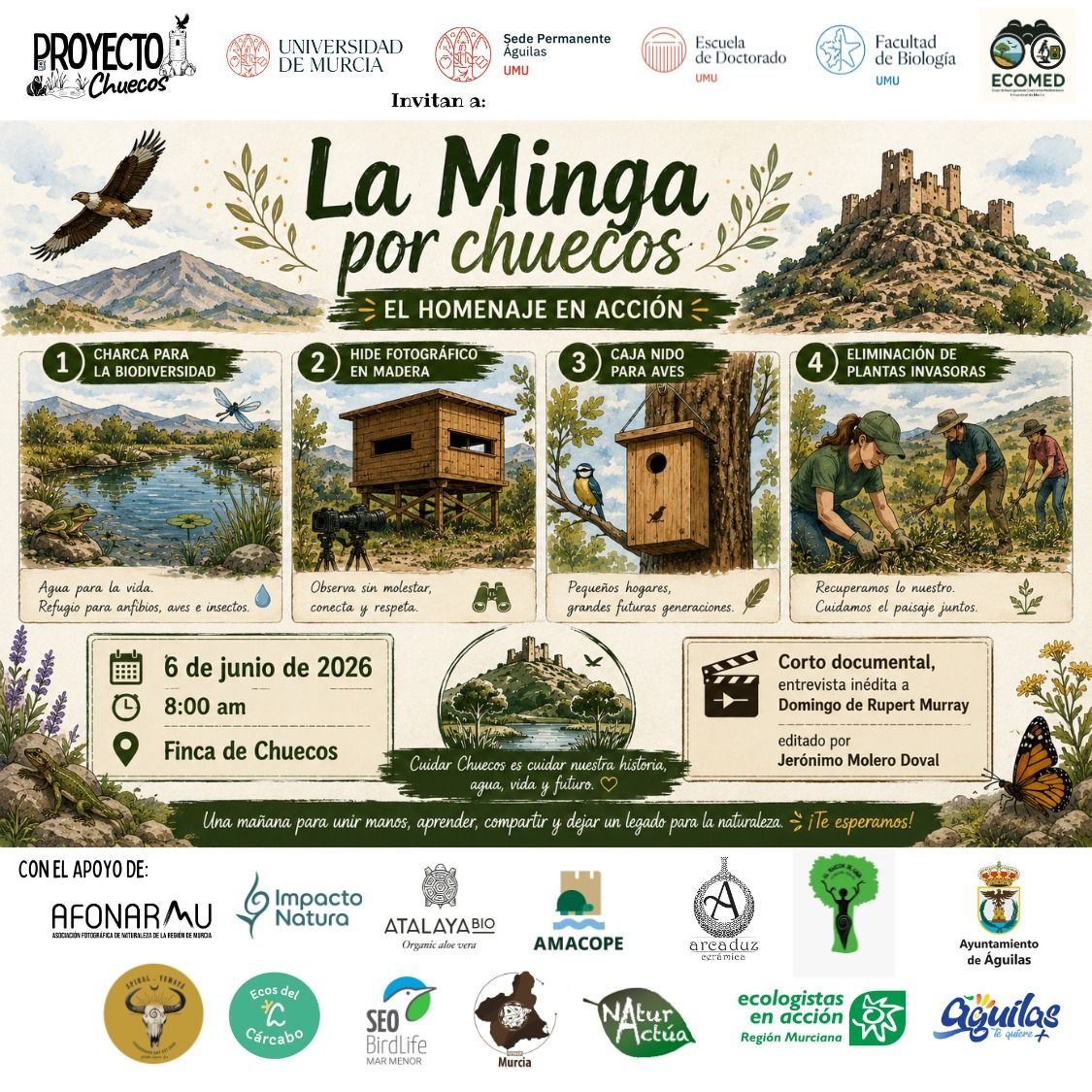 El Ayuntamiento habilita un microbús para el homenaje a Domingo Jiménez Beltrán “El legado en acción: Minga por Chuecos”