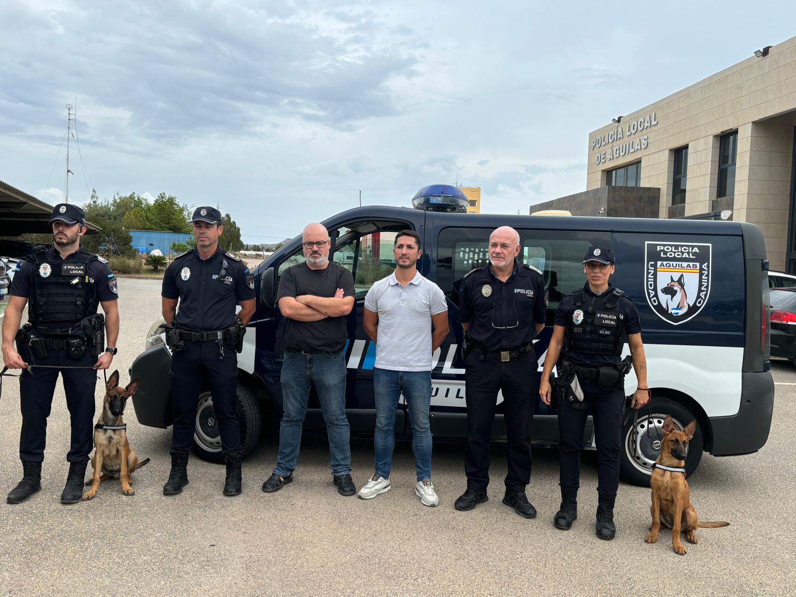 La Policía Local de Águilas pone en marcha una unidad canina especializada en la detección de sustancias estupefacientes