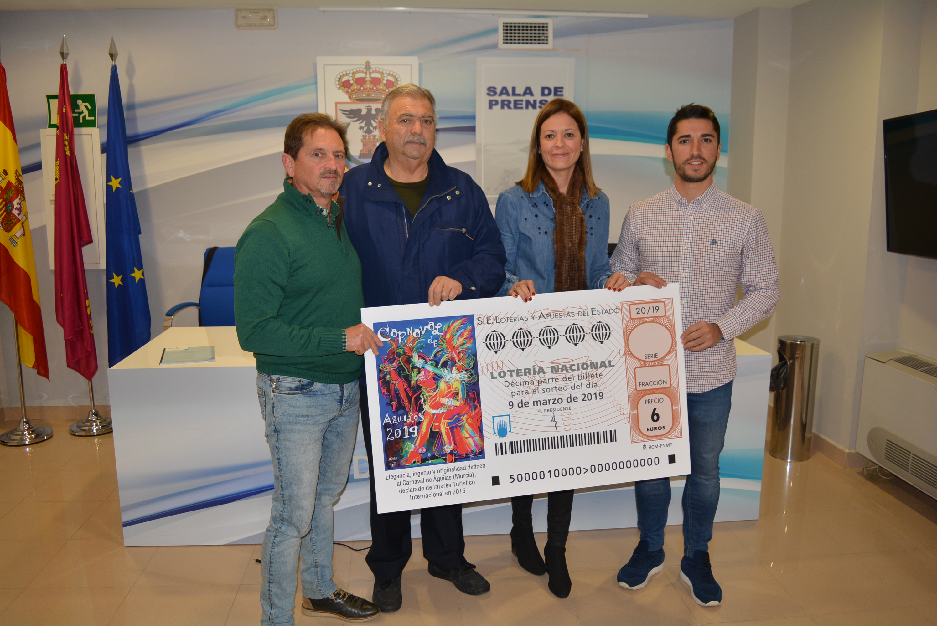 Águilas acogerá la celebración del sorteo viajero de la Lotería Nacional el 9 de marzo 