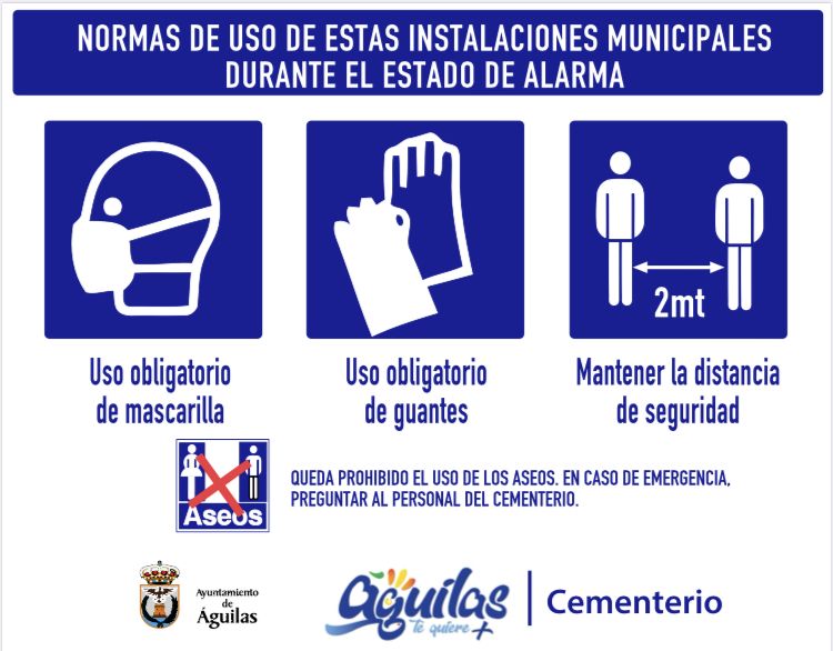 El cementerio municipal abrirá mañana sus puertas con aforo limitado y medidas de seguridad obligatorias