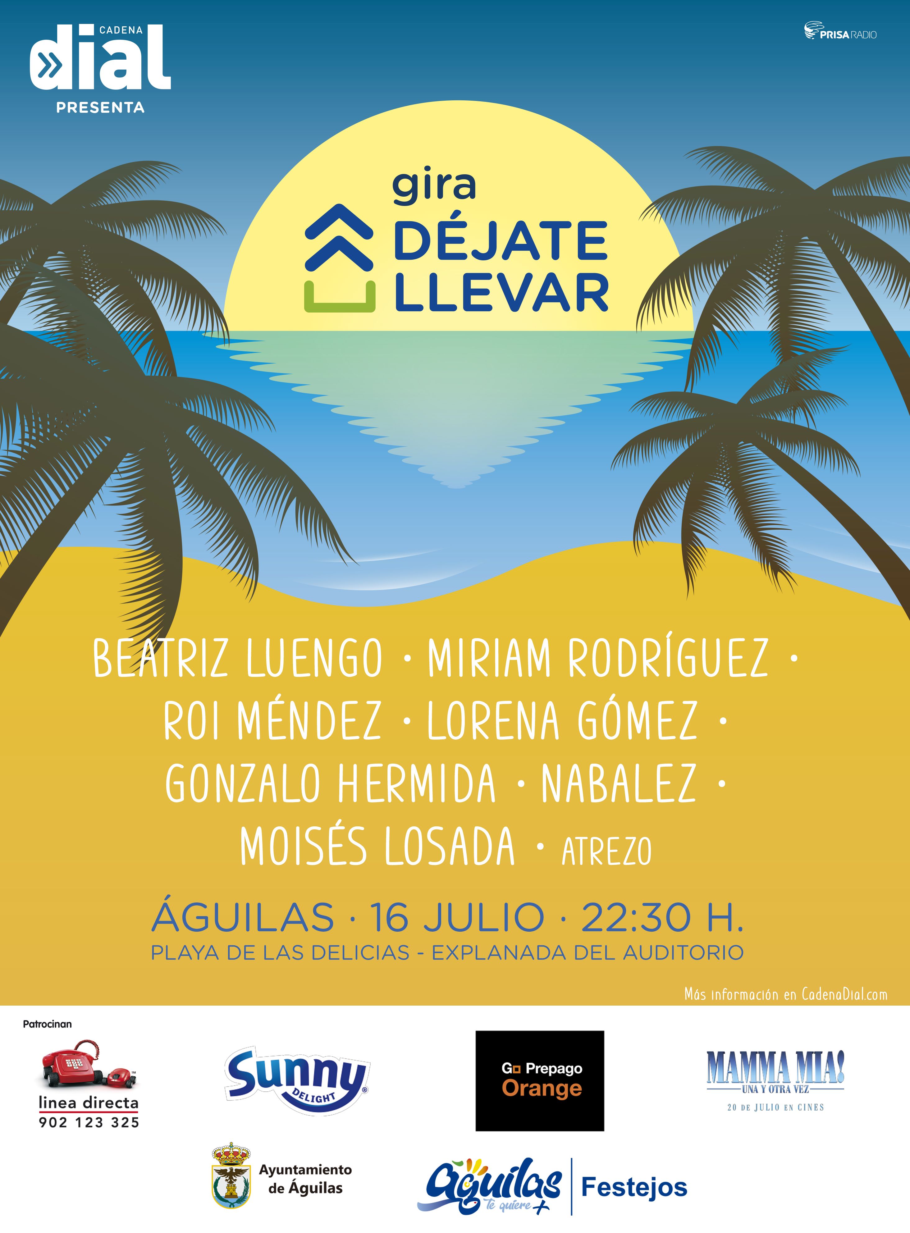 La gira Déjate Llevar llegará a Águilas el próximo 16 de julio