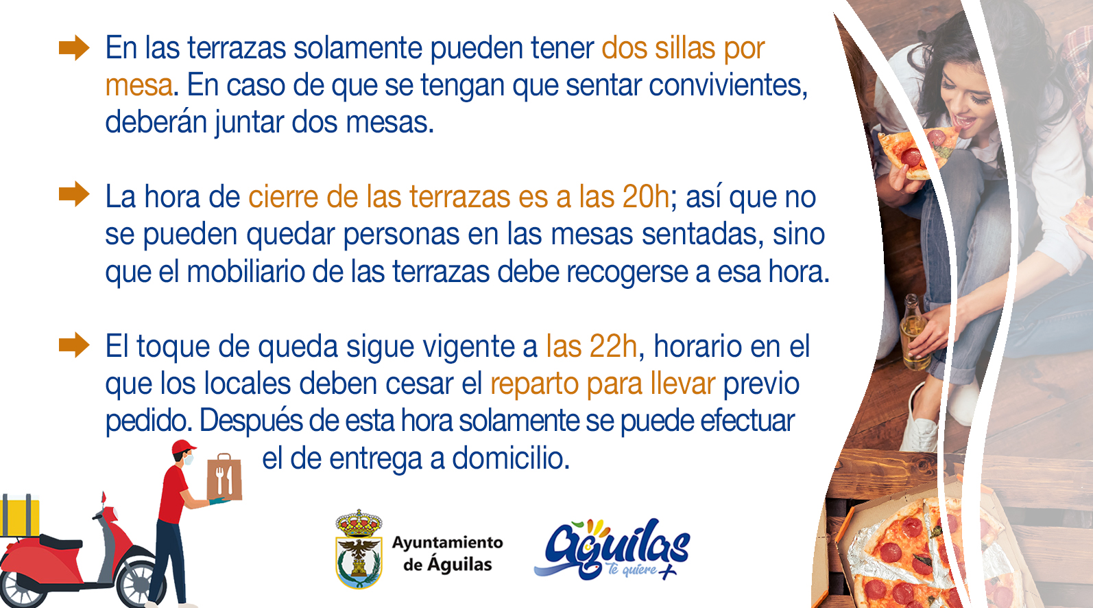 El Ayuntamiento recuerda a la Hostelería que se cumplan las restricciones sanitarias