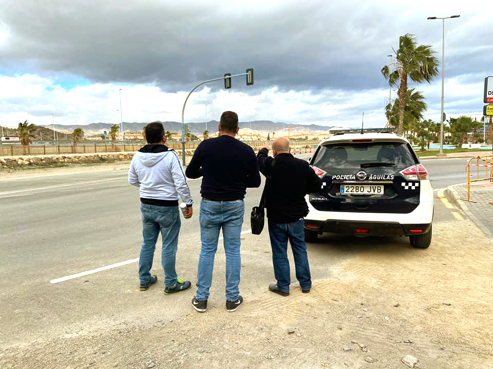 Señalización de la Ruta Euro Velo 8 a su paso por Águilas