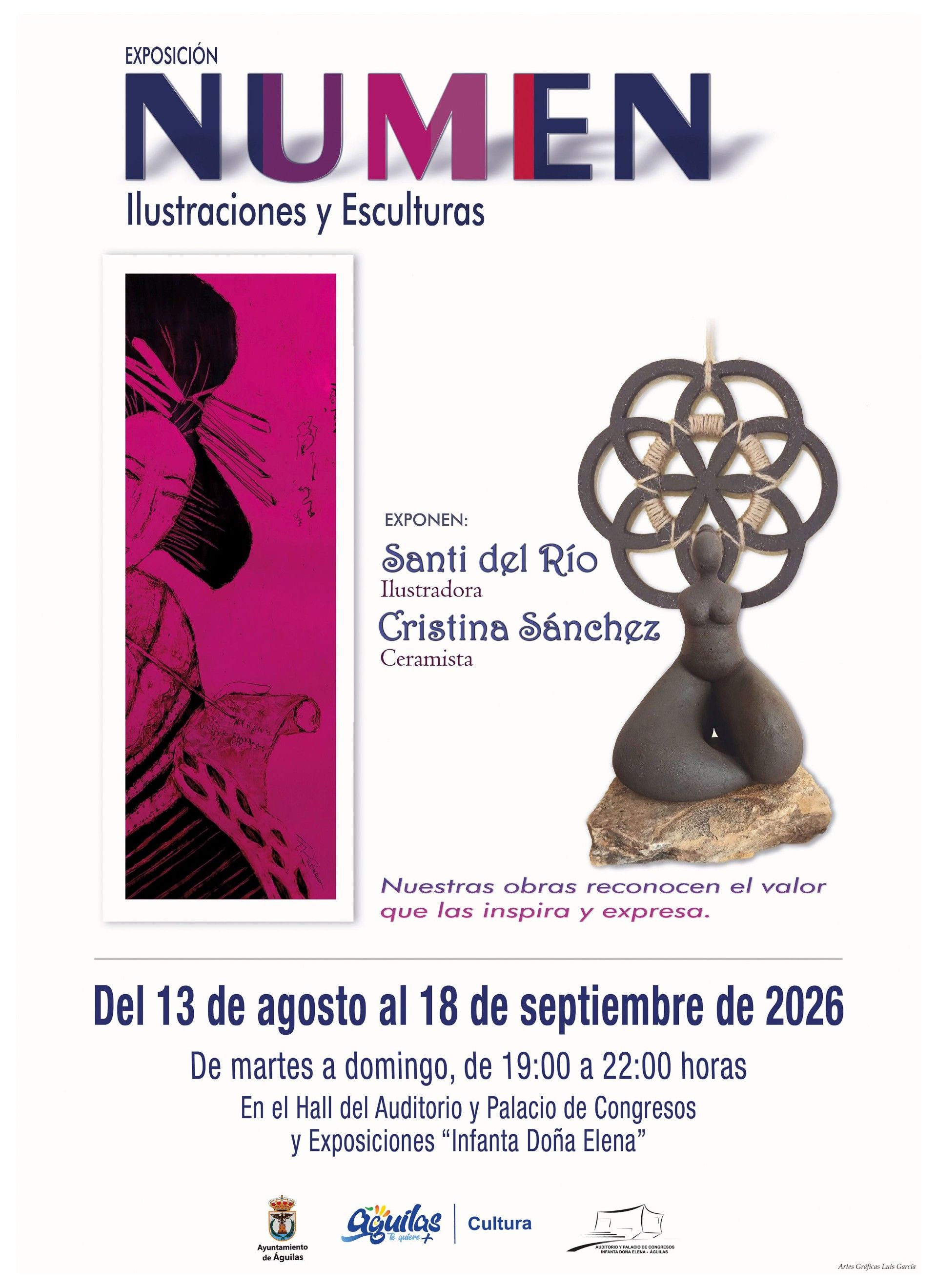 “Numen. Ilustraciones y esculturas” llega al Auditorio de Águilas