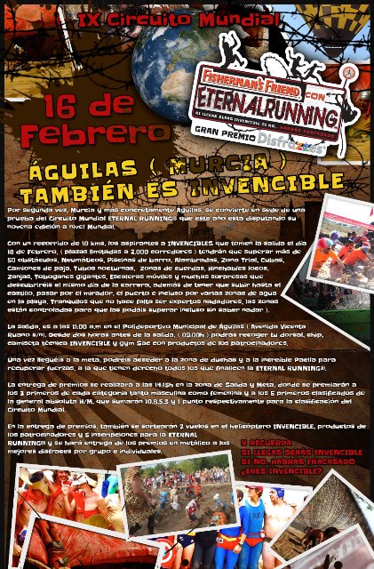 Águilas acogerá una nueva carrera del Circuito Mundial “Eternal Running”