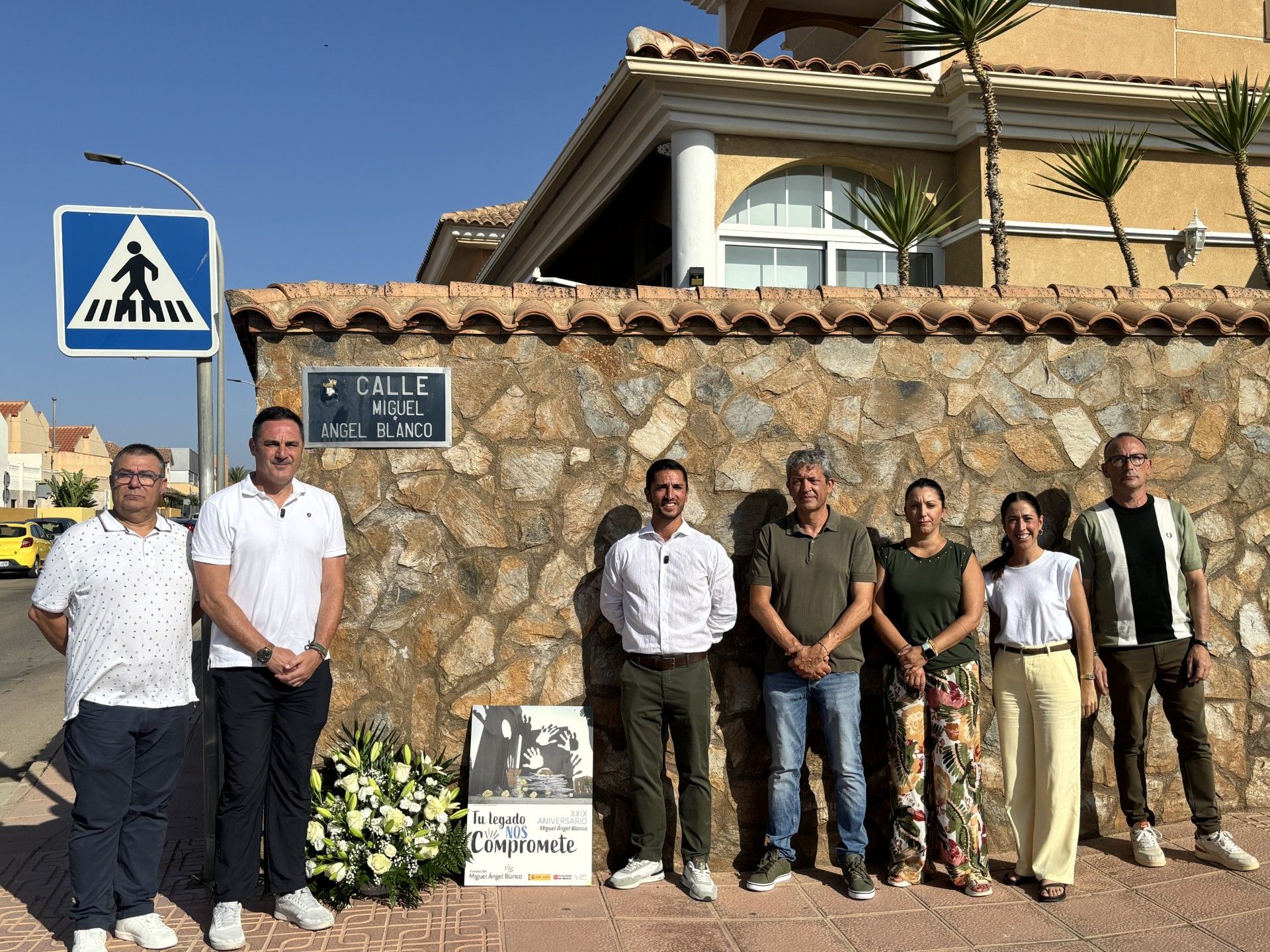 Águilas rinde homenaje a Miguel Ángel Blanco en el 29º aniversario de su asesinato