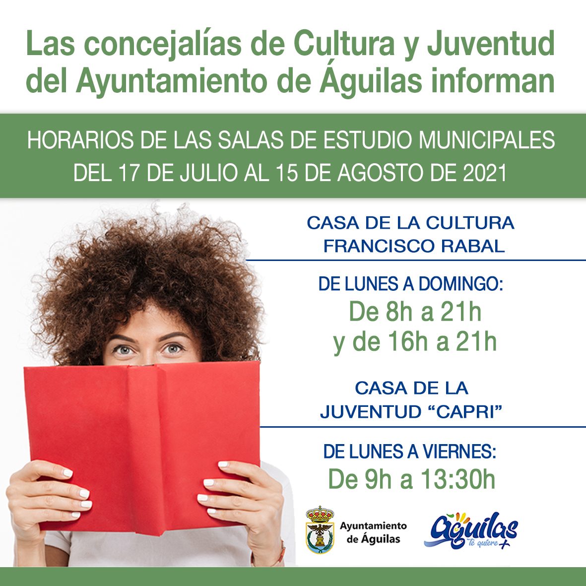 La Sala de Estudio de la Casa de la Cultura continuará abierta los fines de semana de verano