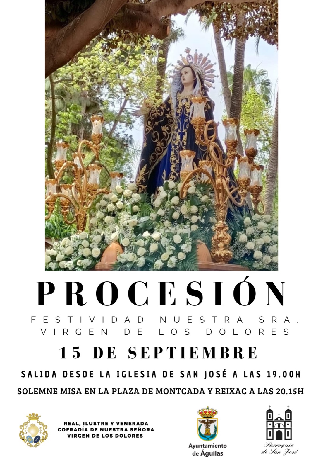 La Virgen de los Dolores será llevada en procesión hasta la plaza Montcada i Reixac