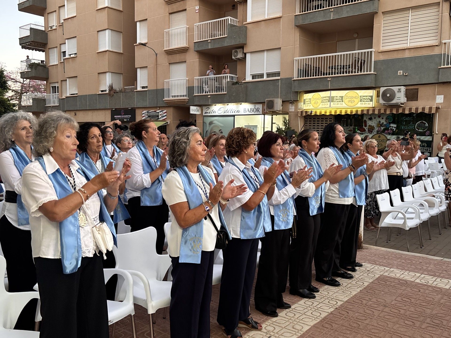 La patrona de Águilas, Nuestra Señora de los Dolores, visita el barrio de Las Yucas con motivo de su festividad