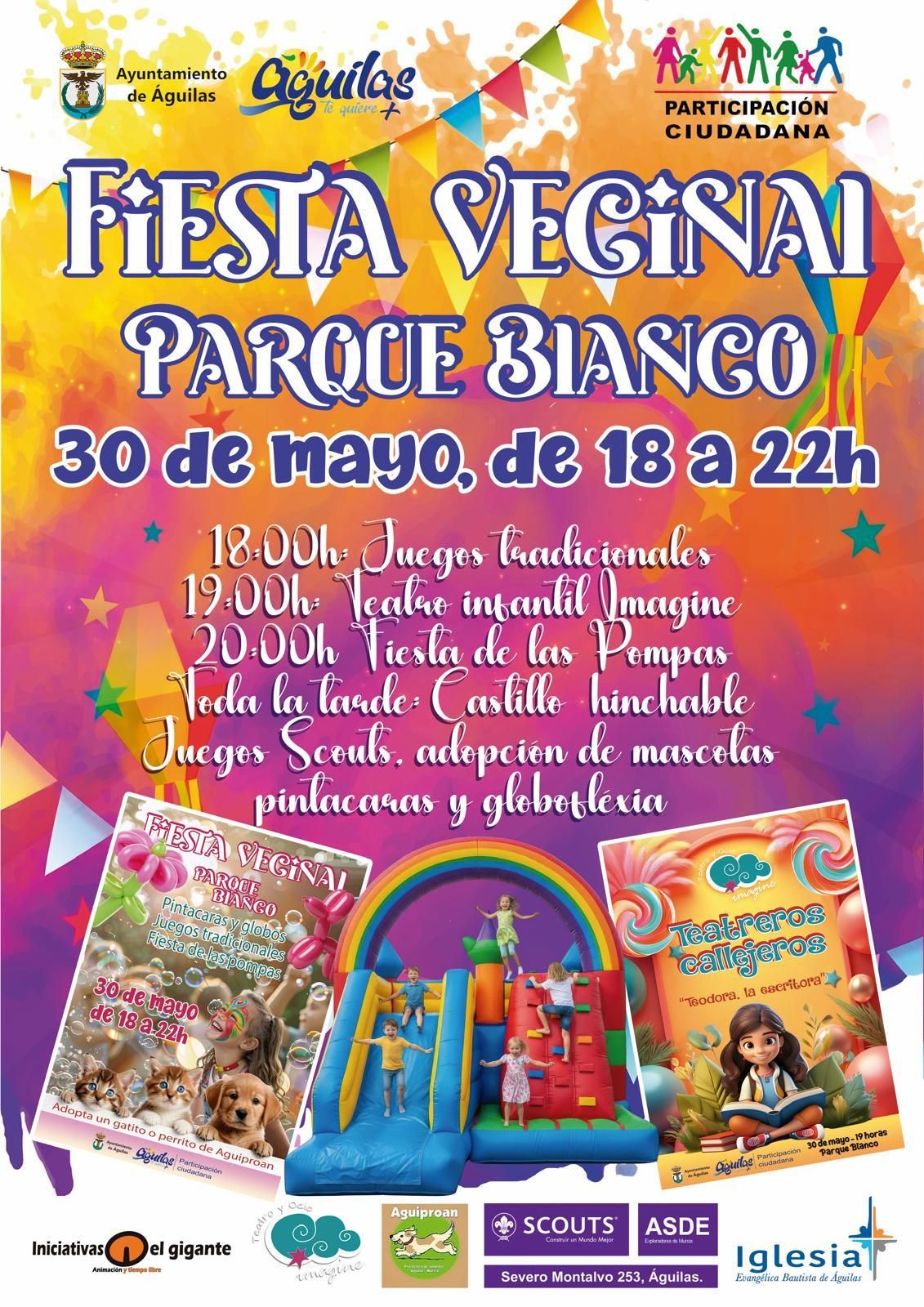 La Concejalía de Participación Ciudadana organiza una gran Fiesta Vecinal el próximo 30 de mayo en el Parque Blanco