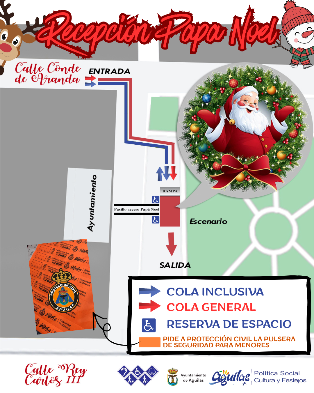 El Ayuntamiento habilitará una cola de acceso preferente para Papá Noel donde se dará prioridad a niños y niñas con discapacidad  